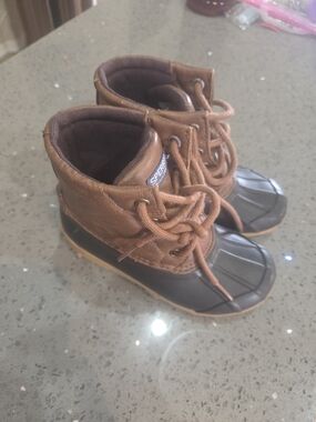 Sperry Kids Brown Waterproof Duck Boots